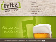 Tablet Screenshot of fritz-braugasthaus.de